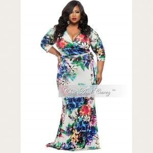 Chic and Curvy floral maxi dress